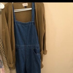 Overalls and sweater combo